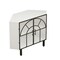 Modern White Glass Corner Cabinet | 43.65 | Stylish Storage Solution